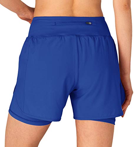 Gopune Women’s 2 in 1 Running Shorts Workout Athletic Gym Yoga Shorts for Women with Phone Pockets Royal Blue,L | The Storepaperoomates Retail Market - Fast Affordable Shopping