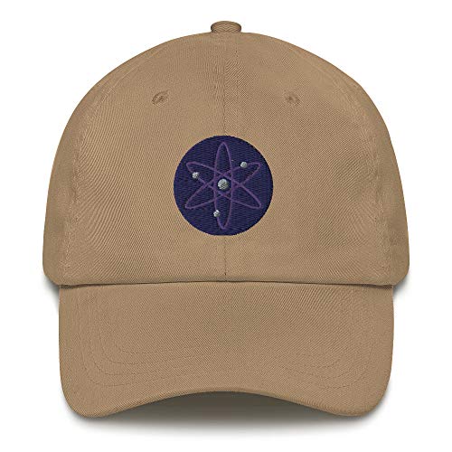 Cosmos Hat (Embroidered Dad Cap) Atom Crypto Khaki | The Storepaperoomates Retail Market - Fast Affordable Shopping