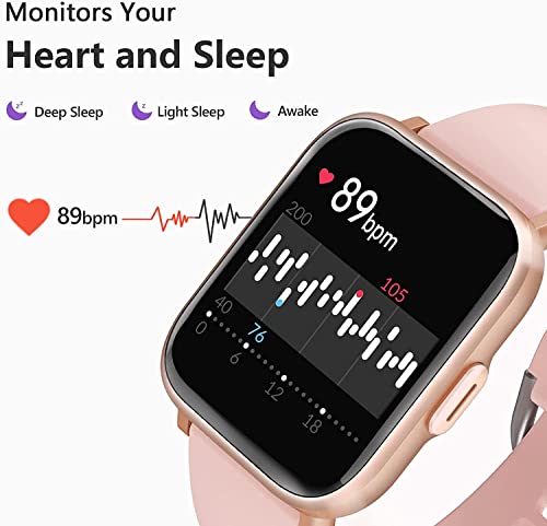 KALINCO Smart Watch for Android Phones iOS, Swim Watch with Heart Rate Monitor Pedometer Calorie Counter, 5ATM Waterproof Fitness Tracker with Sleep Monitor Compass, Smartwatch for Men Women | The Storepaperoomates Retail Market - Fast Affordable Shopping