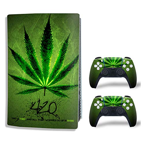 Gebaisi PS5 Skin Sticker Set for Playstation 5 Cover Wrap Decal Digital Edition Weeds | The Storepaperoomates Retail Market - Fast Affordable Shopping