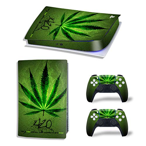 Gebaisi PS5 Skin Sticker Set for Playstation 5 Cover Wrap Decal Digital Edition Weeds | The Storepaperoomates Retail Market - Fast Affordable Shopping