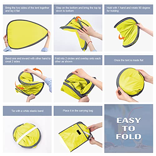 Fltom Pop Up Beach Tent, Mini Size Beach Shelter Tent for UPF 50 UV Protection, Instant Portable Beach Sun Shade Tent with Carry Bag | The Storepaperoomates Retail Market - Fast Affordable Shopping