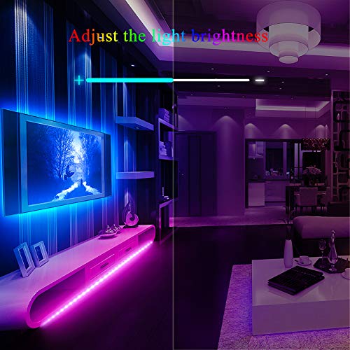 QZYL 75ft LED Lights for Bedroom, RGB LED Strip Lights for Living Room, Party Decor with Dimmable Lighting, Bright Adjustable Colors, and 8 Lighting Modes, Adhesive Backing | The Storepaperoomates Retail Market - Fast Affordable Shopping
