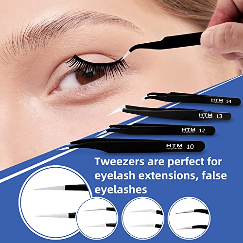 HengTianMei Precision Tweezers Set, ESD Anti-Static Stainless Steel Tweezers Set for Craft, Jewelry, Electronics, Laboratory Work (14 PCS) | The Storepaperoomates Retail Market - Fast Affordable Shopping