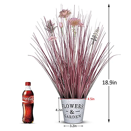 luxsego Artificial Flowers Plants with Pot – 18.9 Inch Fake Gardenia & Chrysanthemum Flowers Realistic Plants Decor, Faux Plastic Flowers for Home, Office, Garden, Farmhouse, Window Decor(Purple) | The Storepaperoomates Retail Market - Fast Affordable Shopping