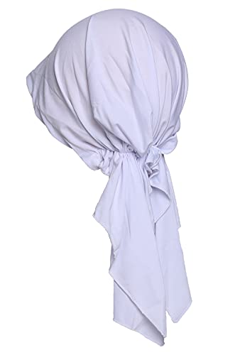 Pre Tied Head Covers Sets Chemo Beanies for Women Slip On Lightweight Chemo Bandana Turban(1 Pair,Soild White，One Size) | The Storepaperoomates Retail Market - Fast Affordable Shopping