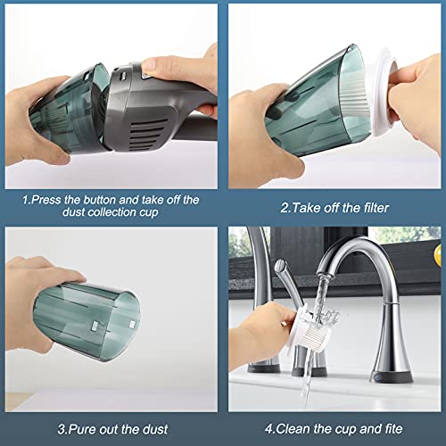 Handheld Vacuum Cordless Rechargeable, Sendowtek 7000PA Strong Suction 120W High Power Hand Vacuum Wet & Dry Use Quick Cleaning Portable Mini Hand Vac for Home Office Car Pet Hair | The Storepaperoomates Retail Market - Fast Affordable Shopping