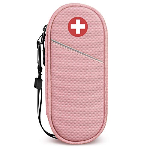 SITHON EpiPen Medical Carrying Case Insulated, Travel Medication Organizer Bag Emergency Medical Pouch Holds 2 EpiPens, Asthma Inhaler, Anti-Histamine, Auvi-Q, Allergy Medicine Essentials, Pink | The Storepaperoomates Retail Market - Fast Affordable Shopping