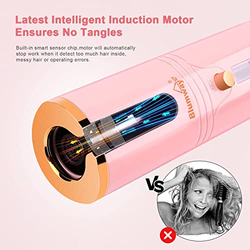 Cordless Auto Hair Curler, Portable Hair Curling Wand Rechargeable Automatic Curling Iron with LCD Temperature Display and Timer, Magic Styling Tools, Fast Heating Ceramic Barrel for Hair Styling | The Storepaperoomates Retail Market - Fast Affordable Shopping