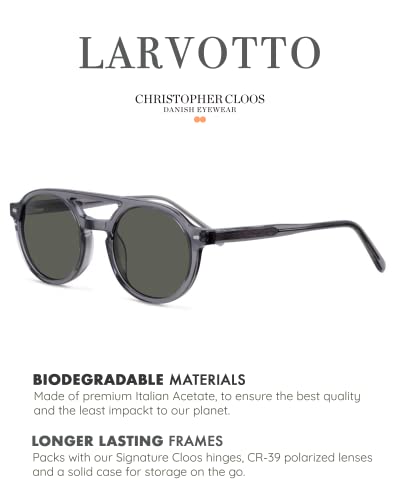 Christopher Cloos – Larvotto Grey Tonic – Premium Danish Design Sunglasses for Men & Women with Case – Unisex | The Storepaperoomates Retail Market - Fast Affordable Shopping