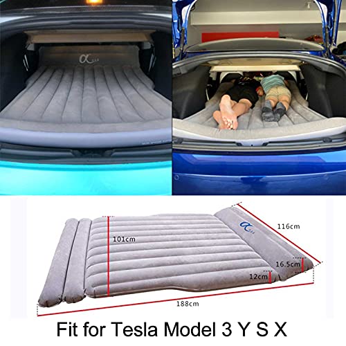 RSZX Universal Car SUV Truck 5 Seater Air Mattress Bed Pump Flocking Fit Tesla Model 3 Y S X Camping Outdoor Travel Home Portable Inflatable Mattress | The Storepaperoomates Retail Market - Fast Affordable Shopping