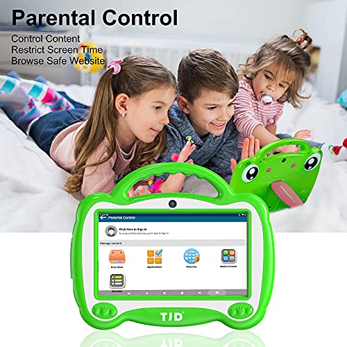 Kids Tablet,7inch Android Tablet for Kids, Parent Control, iWawa Learning Software, 2GB RAM 16GB ROM, Dual Cameras, Bluetooth, WiFi, Frog Style with Stand Boys Girls Gifts ,TJD | The Storepaperoomates Retail Market - Fast Affordable Shopping