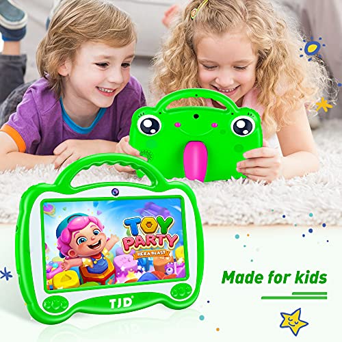 Kids Tablet,7inch Android Tablet for Kids, Parent Control, iWawa Learning Software, 2GB RAM 16GB ROM, Dual Cameras, Bluetooth, WiFi, Frog Style with Stand Boys Girls Gifts ,TJD | The Storepaperoomates Retail Market - Fast Affordable Shopping