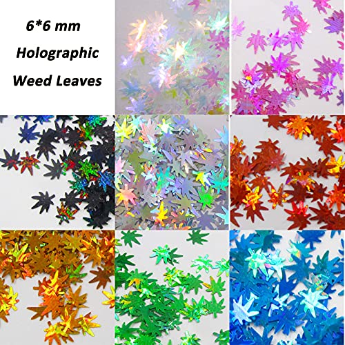 8 Colors Holographic Maple Leaf Chunky Glitter Flakes Iridesent Leaves Glitters Confetti Crafts Sequins Paints Resin Accessories Festival Makeup Nail Art Decor | The Storepaperoomates Retail Market - Fast Affordable Shopping