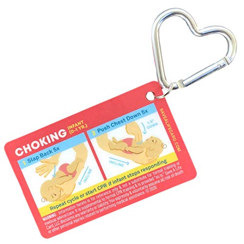Infant Save A Life Card – 4-Pack Baby CPR & Choking Instruction Card for Ages 0 to 1 – First Aid & CPR Training Supplement – Wallet-Sized/Portable with Key Chain – Attach to Diaper Bag & Stroller | The Storepaperoomates Retail Market - Fast Affordable Shopping