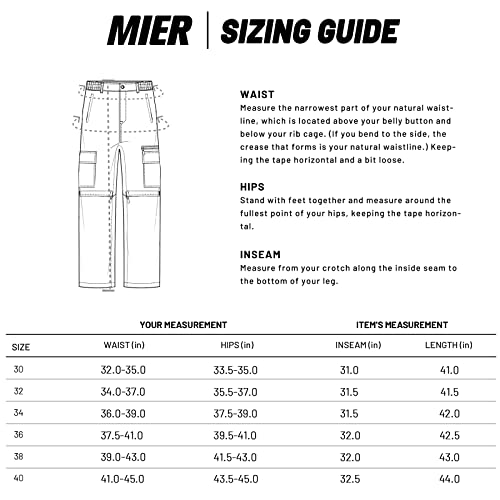 MIER Men’s Quick Dry Convertible Hiking Pants Lightweight Zip Off Outdoor Pants with 7 Pockets, Stretchy and Water-Resistant, Graphite Grey, 34 | The Storepaperoomates Retail Market - Fast Affordable Shopping