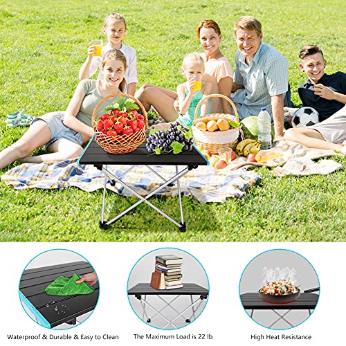 CestMall Portable Camping Table with Aluminum Folding Table Top and Carrying Bag, Folding Camp Table to Camp, Boat, Cooking, BBQ, Home Use, Bach Table, Easy to Clean | The Storepaperoomates Retail Market - Fast Affordable Shopping