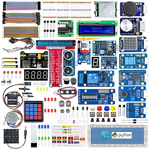 Adeept Upgrade Ultimate Starter Kit for Raspberry Pi 4 3, Raspberry Pi Kit, Python C Code, 40 Projects, DIY Electronic Components Kit with 480 Pages PDF Manual | The Storepaperoomates Retail Market - Fast Affordable Shopping