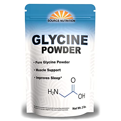 100% Pure Glycine Powder | 2 Pounds | Promotes Restful Sleep, Muscle Energy and Strength, Memory and Cognition Support (Resealable Bag)