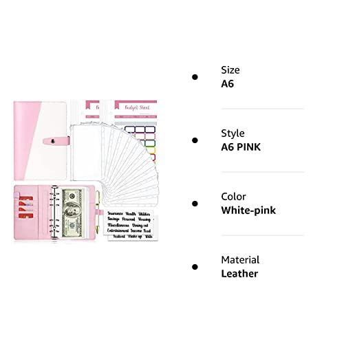 Cash Envelopes for Budgeting, Budget Binder, 28Pcs Budget Binder with Cash Envelopes, A6 Binder for Money Saving Envelopes Organizer(Pink) | The Storepaperoomates Retail Market - Fast Affordable Shopping