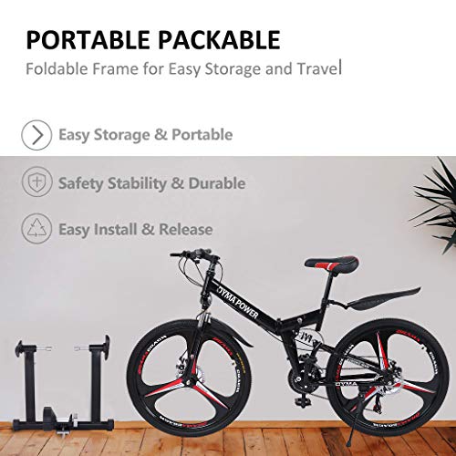 Bike Trainer Stand Bicycle Stationary Indoor Exercise Training Rack Device with Front Wheel Pad,Quick Release,Suitable for Bicycles with Wheel Diameters of 24-29Inch and 700C | The Storepaperoomates Retail Market - Fast Affordable Shopping