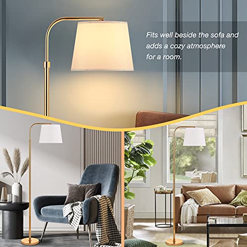 Gold Floor Lamp for Living Room – Arc Standing Lamps with Adjustable Lamp Head for Bedrooms – Mid Century Tall Pole Gold Lamp for Home Office Reading, Home Decor, Modern LED Floor Light Antique Brass | The Storepaperoomates Retail Market - Fast Affordable Shopping