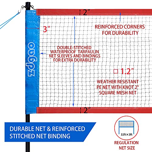 Badminton & Volleyball Combo Set – Professional Volleyball Net for Lawn, Backyard, Easy Set up Volleyball Set with Carry Bag, Boundary Line | Come with Flying Discs for Family Fun | The Storepaperoomates Retail Market - Fast Affordable Shopping