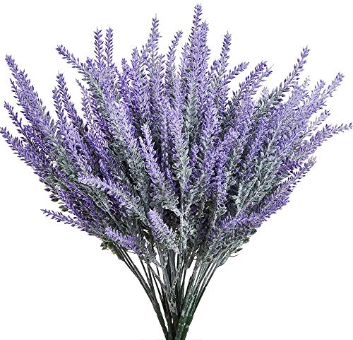 KLEMOO 24 Pieces Artificial Lavender Flowers for Wedding Decor and Table Centerpieces, Lifelike Fake Plant Bouquet to Brighten up Your Home Kitchen Garden and Indoor Outdoor Decor (Purple) | The Storepaperoomates Retail Market - Fast Affordable Shopping