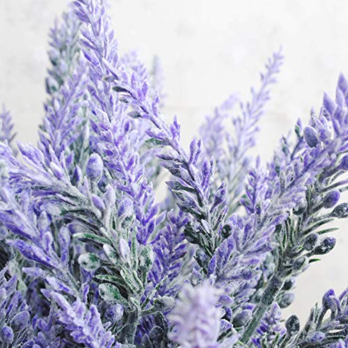 KLEMOO 24 Pieces Artificial Lavender Flowers for Wedding Decor and Table Centerpieces, Lifelike Fake Plant Bouquet to Brighten up Your Home Kitchen Garden and Indoor Outdoor Decor (Purple) | The Storepaperoomates Retail Market - Fast Affordable Shopping