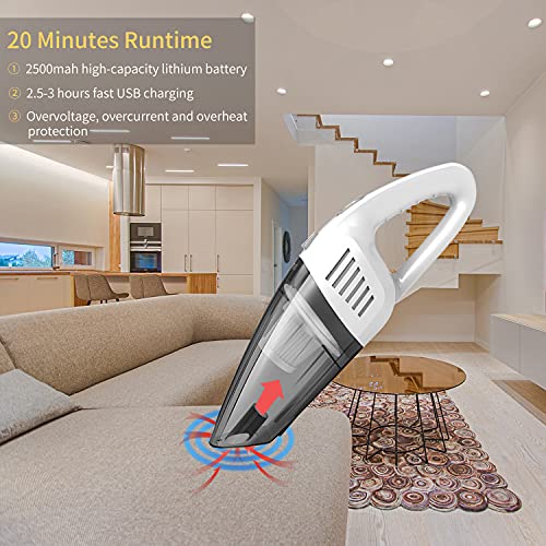 Citimate Cordless Handheld Vacuum Upgraded Car Vacuum Portable Hand Vacuum, 6500PA, Rechargeable 2500mAh for Home, Pet Hair, Car Cleaning | The Storepaperoomates Retail Market - Fast Affordable Shopping