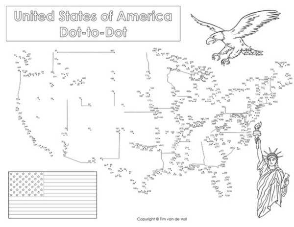 United States Dot-to-Dot / Connect the Dots PDF