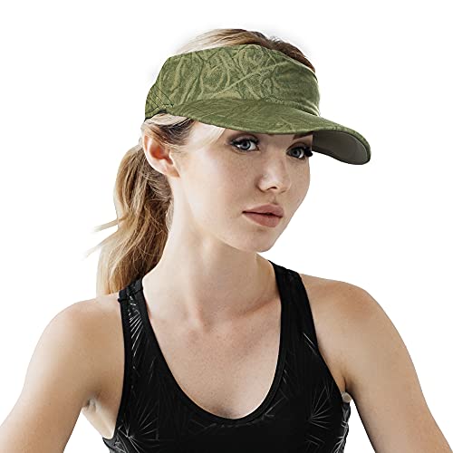 Arcweg Sun Visors for Women Foldable UV Protection Sports Visor Caps Sun Hat Army Green | The Storepaperoomates Retail Market - Fast Affordable Shopping