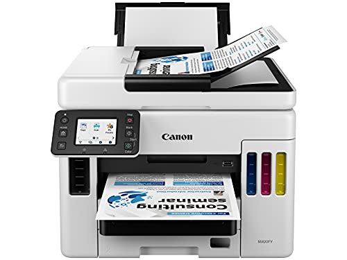 Canon MAXIFY GX7020, Wireless MegaTank All-in-One Supertank Printer, [Print, Copy, Scan, Fax ], White
