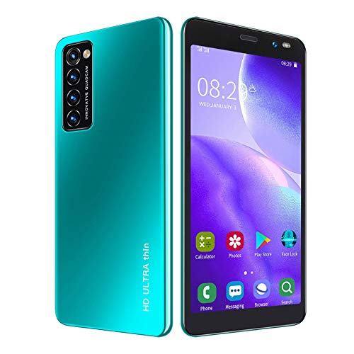 Unlocked Smartphone, Rino4 Pro Android Cell Phones Unlocked, 6.1in Full Screen, 1GB RAM 8GB ROM, 2200mAh Battery, 128GB Extension, Dual SIM, Face ID & Finger Reader, Global Version(Green)