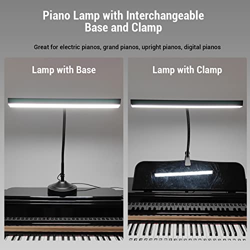 CELYST LED Desk Lamp Piano Light with Interchangeable Base and Clamp, Eye-Caring Table Lamp & Clip Lamp with 3 Color Modes & Stepless Dimming, Memory Function, Flexible Gooseneck for Reading, 10W | The Storepaperoomates Retail Market - Fast Affordable Shopping