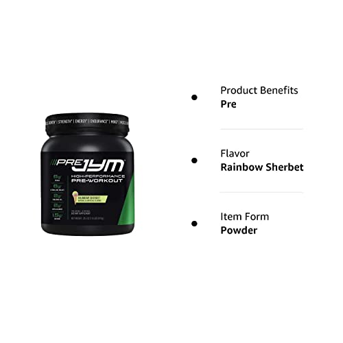 JYM Supplement Science Pre Jym Rainbow Sherbet, 30 Servings, Rainbow Sherbet, 1.8 Pound (Pack of 1) | The Storepaperoomates Retail Market - Fast Affordable Shopping