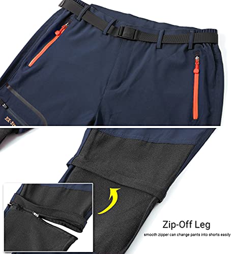 CARWORNIC Men’s Quick Dry Convertible Hiking Pants Lightweight Zip Off Camping Fishing Outdoor Pants for Summer Work Casual Blue | The Storepaperoomates Retail Market - Fast Affordable Shopping