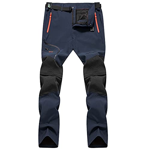 CARWORNIC Men’s Quick Dry Convertible Hiking Pants Lightweight Zip Off Camping Fishing Outdoor Pants for Summer Work Casual Blue | The Storepaperoomates Retail Market - Fast Affordable Shopping