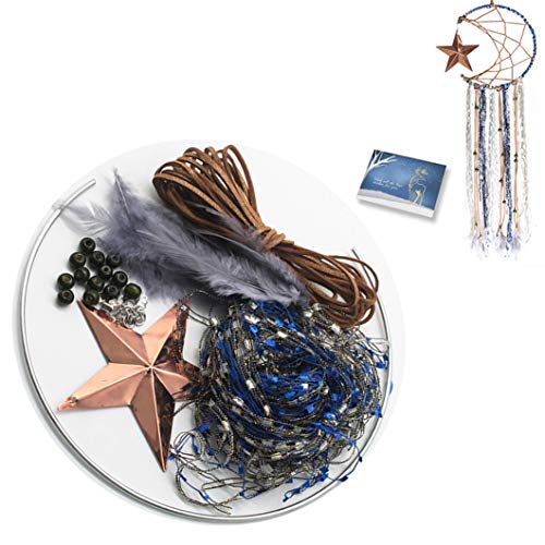 KPPKUEC Dream Catcher Craft,DIY Dream Catcher kit for Girls Moon Design Blue Wall Decor Catchers for Birthday Party Baby Shower Bridal Shower Wedding Nursery Baby Room Kids Xmas Gift Bedroom | The Storepaperoomates Retail Market - Fast Affordable Shopping