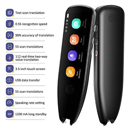 Buoth Vormor Translation Pen scan X5 | Translator Voice Translator Device | 112 Languages | Text-to-Speech Scanner Reader Pen | OCR/Wi-Fi | Voice Translator for Meetings Travel Learning | The Storepaperoomates Retail Market - Fast Affordable Shopping