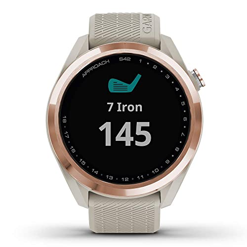 Garmin Approach S42 (Rose Gold/Light Sand) Womens Golf GPS Watch | Golfer’s Bundle with Portable Charger & HD Tempered Glass Screen Protectors | 42,000+ Courses, Green View True Shape & F/M/B Yardage | The Storepaperoomates Retail Market - Fast Affordable Shopping