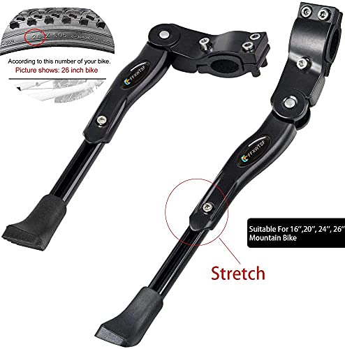 FFXWTSF Bike Kickstand, Adjustable Universal Aluminum Alloy Bicycle for 20”, 24”, 26” Mountain Bike Kickstands Mountain Bike with 4 mm and 5 mm Hexagon Wrench | The Storepaperoomates Retail Market - Fast Affordable Shopping