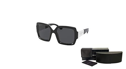 Prada PR21XS YC45S0 54MM Black/White/Dark Gray Square Sunglasses for Women+ BUNDLE With Designer iWear Complimentary Eyewear Kit | The Storepaperoomates Retail Market - Fast Affordable Shopping