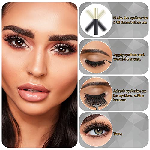Magnetic lash 5 Pairs Natural Look Magnetic Eyelashes with Eyeliner,Magnetic Eyelashes And False Lashes Magnetic Eyeliner Kit with Tweezers,Best False Eyelashes with Waterproof texture | The Storepaperoomates Retail Market - Fast Affordable Shopping