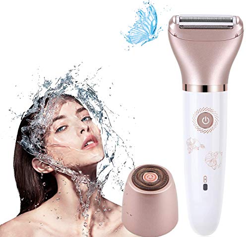 Electric Razor for Women, 2 in 1 Wet & Dry Painless Lady Hair Removal Shaver, for Face, Arms, Legs, Underarms, Armpit, Portable Rechargeable Waterproof Bikini Body Trimmer (Rose Gold) | The Storepaperoomates Retail Market - Fast Affordable Shopping