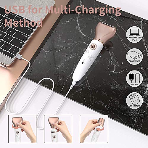 Electric Razor for Women, 2 in 1 Wet & Dry Painless Lady Hair Removal Shaver, for Face, Arms, Legs, Underarms, Armpit, Portable Rechargeable Waterproof Bikini Body Trimmer (Rose Gold) | The Storepaperoomates Retail Market - Fast Affordable Shopping