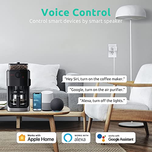 VOCOlinc Homekit Smart Plug Works with Alexa, Apple Home, Google Assistant, WiFi Smart Plug That Work with Alexa, Electrical Timer Outlet Support Siri, No Hub Required, 15A, 2.4GHz, 110～120V, 3 Pack | The Storepaperoomates Retail Market - Fast Affordable Shopping