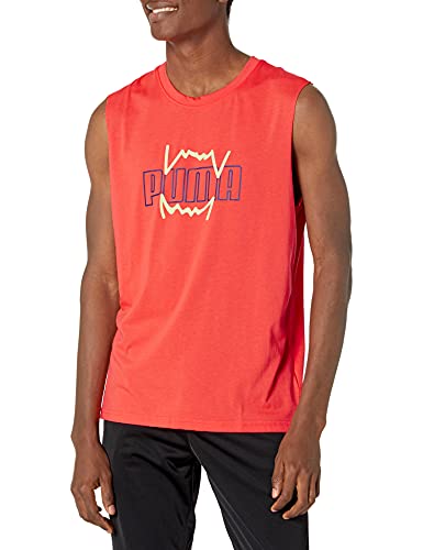 PUMA mens Tripple Double Tank TShirt, Fiery Coral, XLarge US | The Storepaperoomates Retail Market - Fast Affordable Shopping