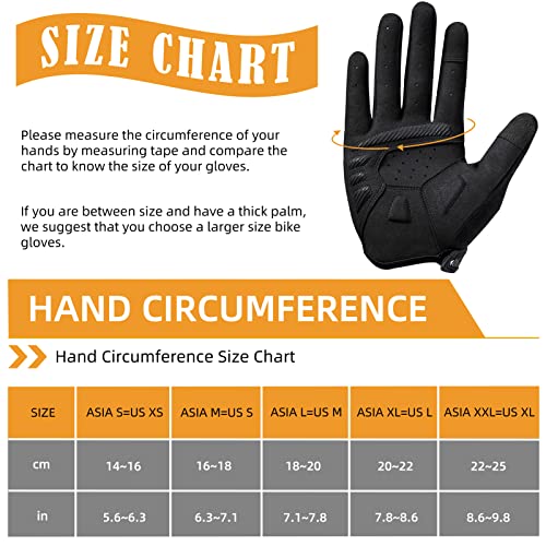 ROCKBROS Mountain Bike Gloves for Mens Cycling Glove Touch Screen Anti-Slip MTB Road Biking Gloves Breathable Full Finger Bicycle Gloves for Outdoor Sports | The Storepaperoomates Retail Market - Fast Affordable Shopping