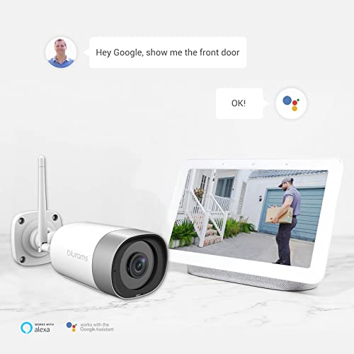 Security Camera Outdoor 2K, blurams Wi-Fi Camera Smart Human Detection, Color Night Vision, IP66 Weatherproof, 2-Way Audio, Cloud/Local Storage, Compatible with Alexa, Google Assistant & IFTTT | The Storepaperoomates Retail Market - Fast Affordable Shopping